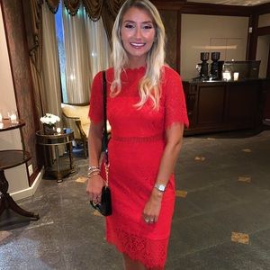 Lulus red lace dress